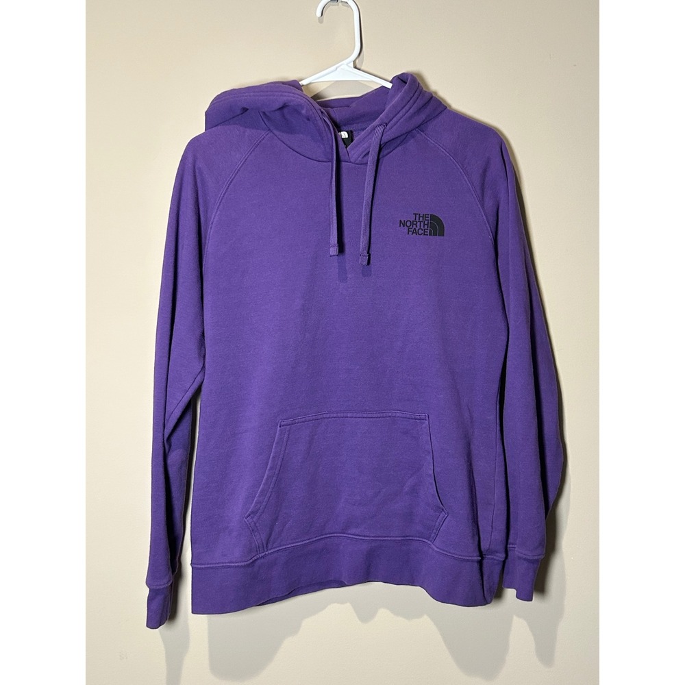 The North Face Purple Hoodie Womens Medium Raglan Sleeve Kangaroo Pocket